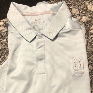 Nike Golf Polo, “TPC Sawgrass” logo, Size (L), Color (Light Blue)